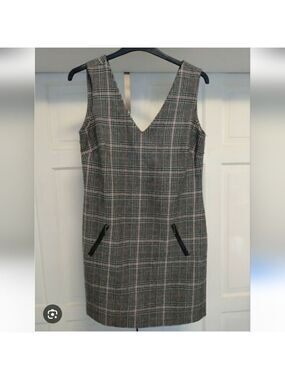 Suzy Sheir Plaid Sleeveless Dress Size Small